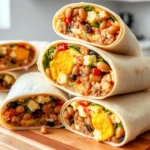 high protein breakfast burrito