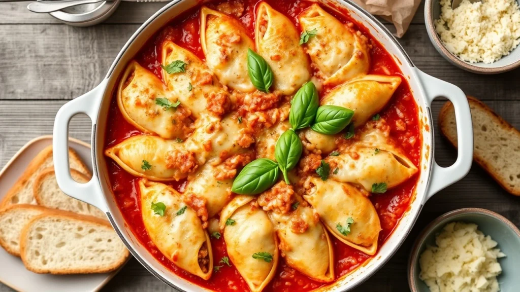 Stuffed shells recipe with meat