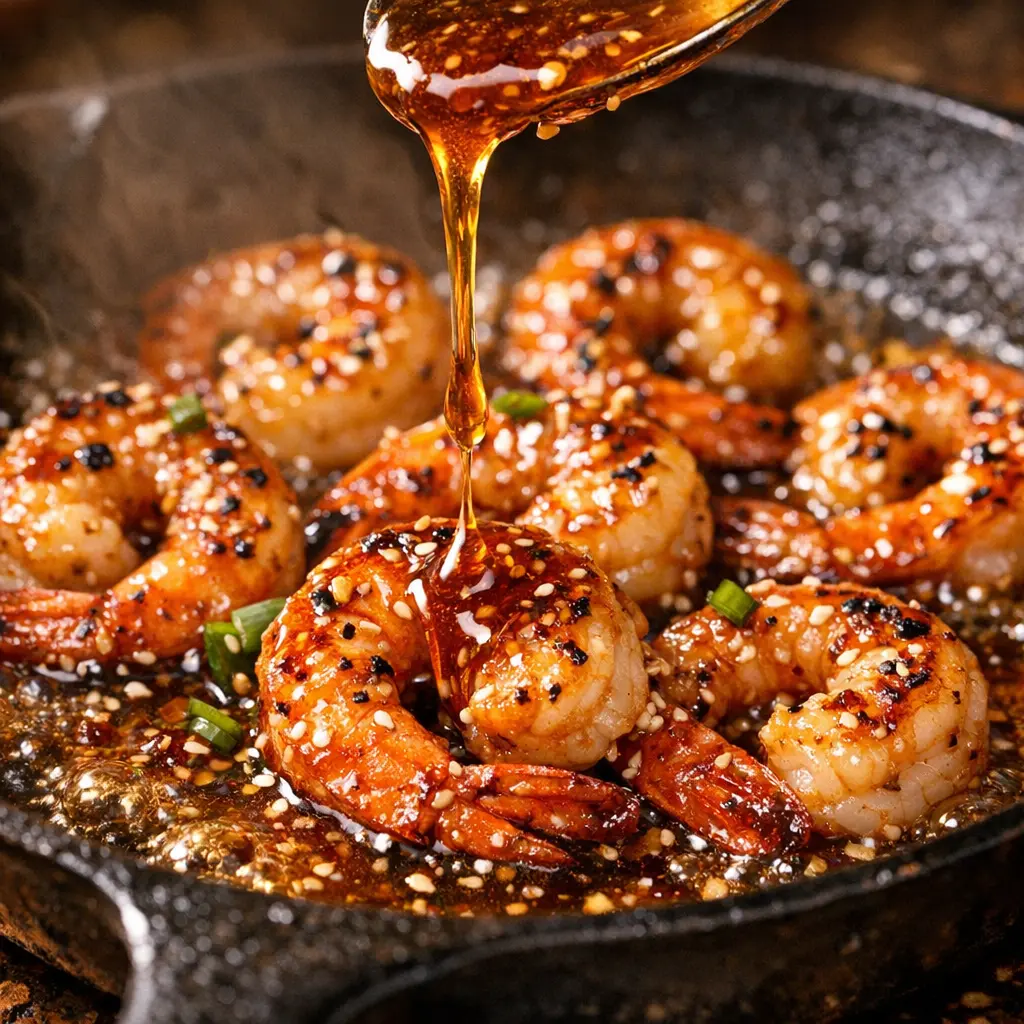 High protein honey garlic shrimp (2) High protein honey garlic shrimp