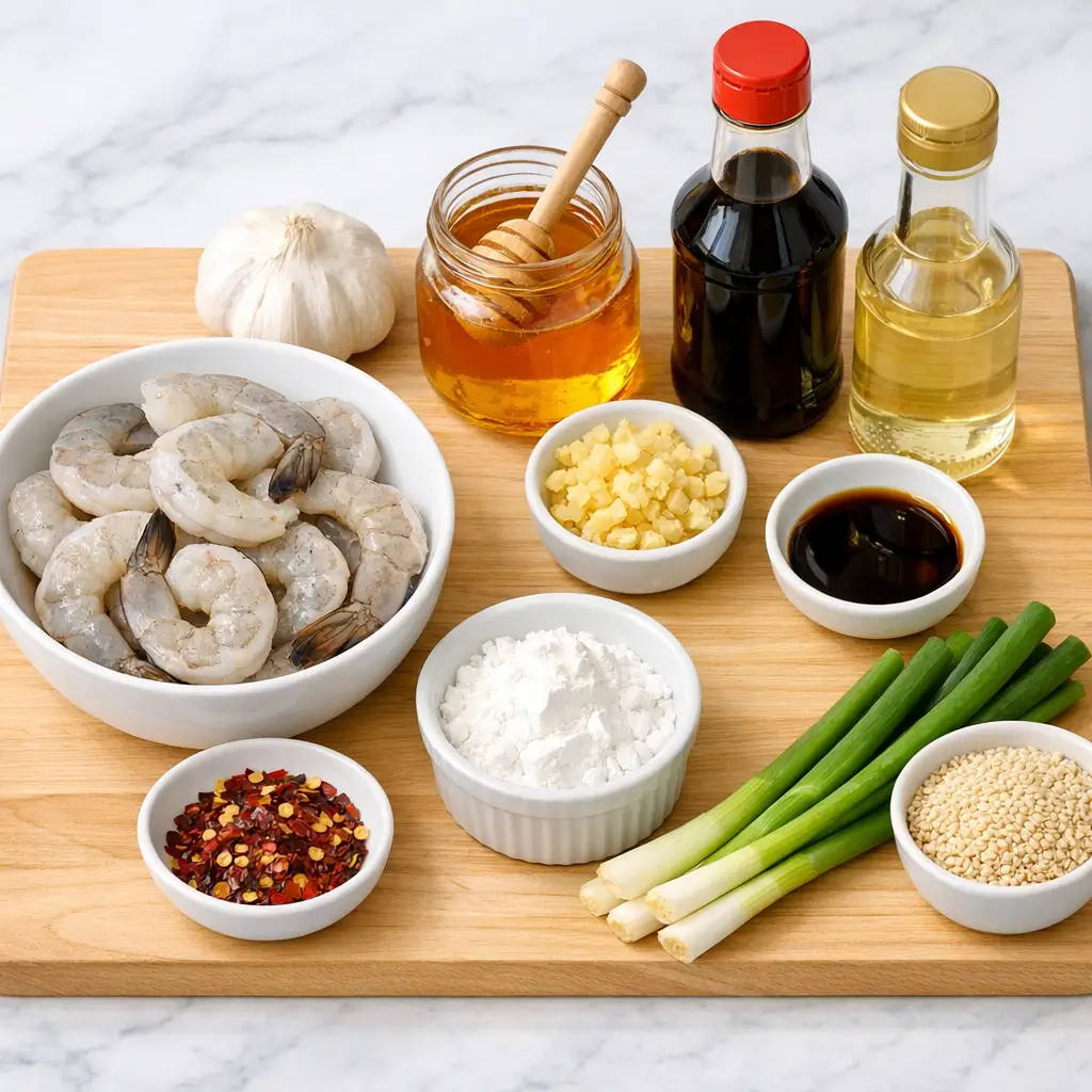 High protein honey garlic shrimp