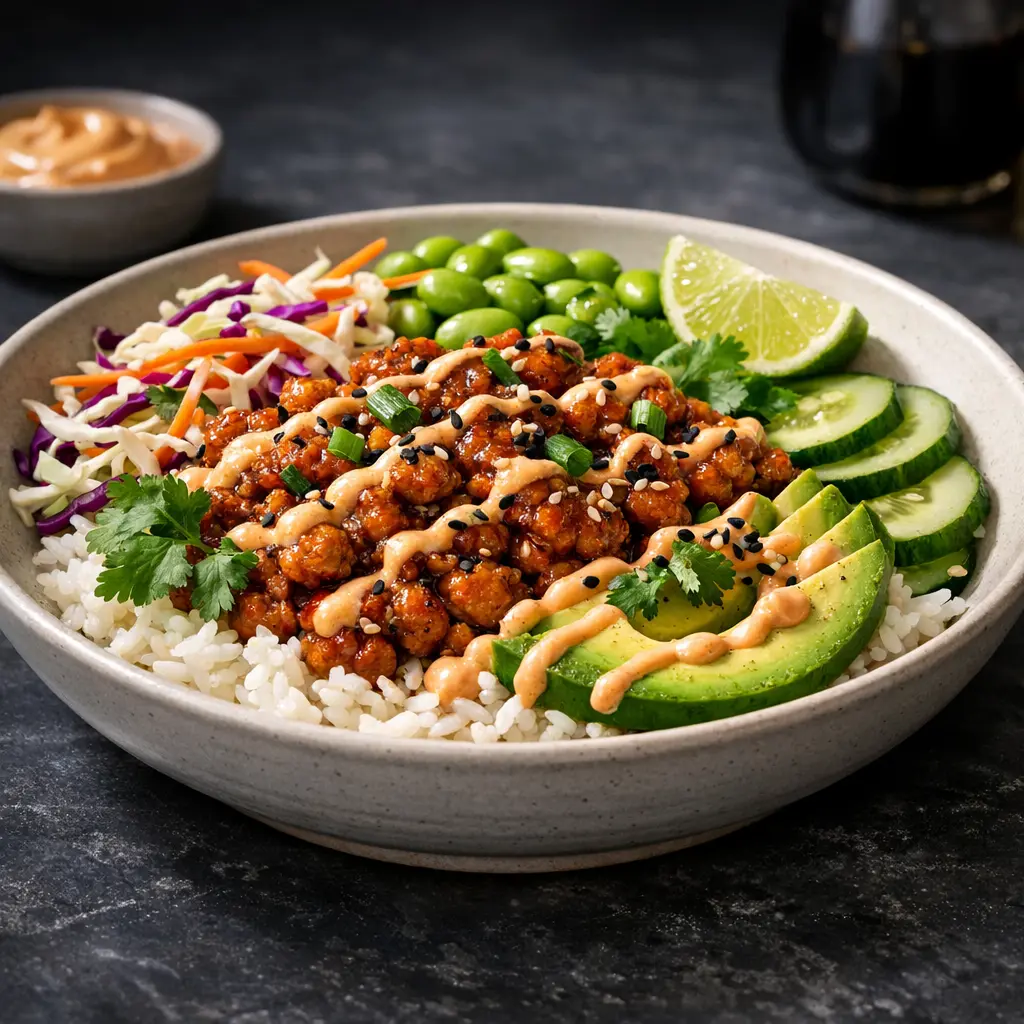  Firecracker Ground Chicken Bowls