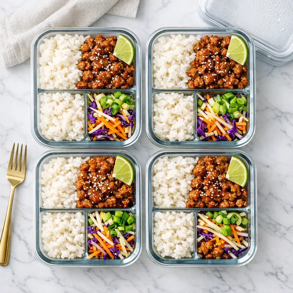  Firecracker Ground Chicken Bowls